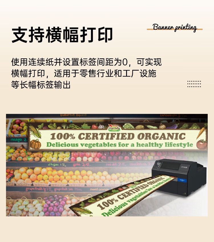 愛(ài)普生（EPSON）CW-C6030A/C6530P彩色噴墨標(biāo)簽打印機(jī) 危險(xiǎn)廢物環(huán)保標(biāo)識(shí)不干膠條碼打印機(jī)