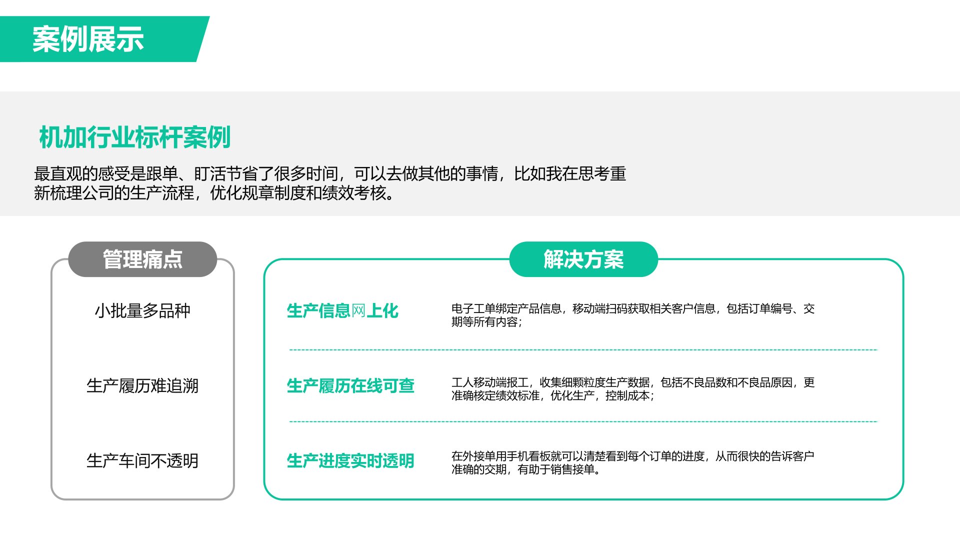小工單數(shù)字化生產(chǎn)管理解決方案